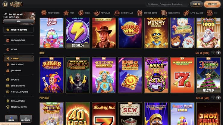 Gransino Online Slots Lobby